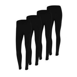 Legginsy termiczne damskie 4 szt. Czarne legginsy damskie HEAT KEEPER, l, bez wzorów, z materiału. Za 209.30 zł.