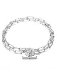 Eclat d'Argent Srebrna bransoletka z elementem ozdobnym rozmiar: onesize. Szare bransoletki damskie Eclat d'Argent, srebrne. Za 314.75 zł.