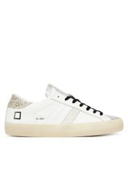 D.A.T.E. Sneakersy Hill Low Shiny W431-HL-SH Biały. Białe obuwie sportowe damskie D.A.T.E., ze skóry, bez zapięcia. Za 519.99 zł.
