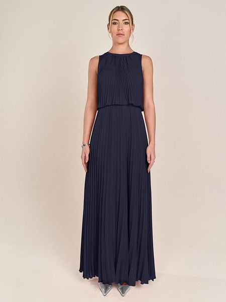 APART Sukienka w kolorze granatowym rozmiar: 44. Niebieskie sukienki damskie Apart, bez wzorów, bez ramiączek. Za 236.05 zł.