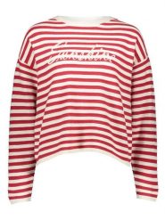 Vero Moda Sweter w kolorze czerwono-białym rozmiar: XS. Czerwone swetry klasyczne damskie Vero Moda, xs, bez kołnierzyka. Za 69.91 zł.