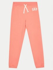Gap Spodnie dresowe 885882-00 Różowy Relaxed Fit. Czerwone spodnie dresowe dziewczęce GAP, bez wzorów, z bawełny. Za 69.99 zł.