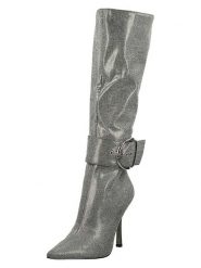 Steve Madden Kozaki w kolorze srebrnym rozmiar: 39. Szare kozaki damskie Steve Madden, na zimę, bez obcasa, na szpilce, bez zapięcia. Za 304.99 zł.