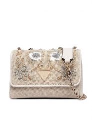 Guess Torebka Giully II Mini HWAE96 73740 Beżowy. Brązowe listonoszki damskie Guess, z aplikacjami, z materiału, bez dodatków. Za 544.99 zł.