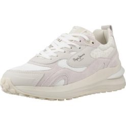 Buty PEPE JEANS WINSLOW ONE W Biały. Białe obuwie trekkingowe damskie Pepe Jeans, z jeansu, bez zapięcia. Za 293.99 zł.