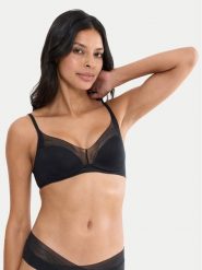 Triumph Biustonosz bezfiszbinowy Breathe & Lift Smart 10226333 Czarny. Czarne biustonosze Triumph, bez wzorów. Za 159.99 zł.