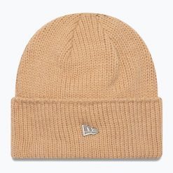 Czapka zimowa New Era Ne Wide Beanie. Brązowe czapki damskie New Era, na zimę, bez wzorów. Za 129.99 zł.