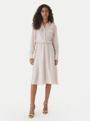Fracomina Sukienka codzienna FY26SD2025W41101 Écru Regular Fit. Sukienki damskie Fracomina, bez wzorów, z syntetyku, bez ramiączek. Za 479.99 zł.