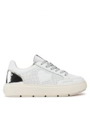 LOVE MOSCHINO Sneakersy JA15274G1IJC410C Biały. Białe obuwie sportowe damskie Love Moschino, ze skóry, bez zapięcia. Za 579.99 zł.