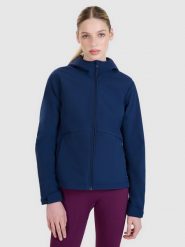 4F Kurtka softshell wiatroodporna membrana 5000 damska - granatowa M. Niebieskie kurtki damskie 4F, na zimę, m, bez wzorów, z dzianiny, z kapturem. W wyprzedaży za 159.99 zł.