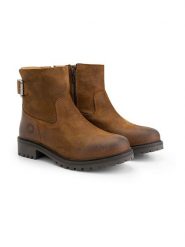 TRAVELIN' Skórzane botki "Honefoss" w kolorze jasnobrązowym rozmiar: 42. Brązowe botki damskie Travelin', bez obcasa, bez zapięcia. Za 559.95 zł.