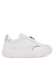 LOVE MOSCHINO Sneakersy JA15214G1MIA610B Biały. Białe obuwie sportowe damskie Love Moschino, ze skóry, bez zapięcia. Za 559.99 zł.