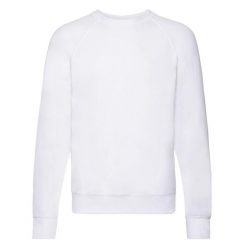 Lekka Raglanowa Bluza Unisex Dla Dorosłych. Szare bluzy damskie Fruit of the Loom, m, bez wzorów, z bawełny, z kapturem. Za 77.99 zł.