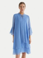 JOOP! Sukienka koktajlowa Denia 30102010 Błękitny Regular Fit. Niebieskie sukienki damskie Joop!, bez wzorów, z syntetyku, wizytowe, bez ramiączek. Za 1,249.00 zł.