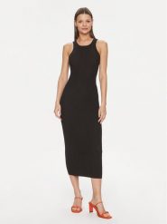 Silvian Heach Sukienka codzienna GPP24020VE Czarny Bodycon Fit. Czarne sukienki damskie Silvian Heach, bez wzorów, z syntetyku, bez ramiączek. Za 349.99 zł.