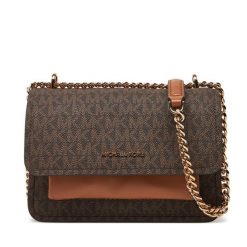 Torebka MICHAEL Michael Kors. Brązowe torebki wieczorowe damskie MICHAEL Michael Kors, bez wzorów, bez dodatków. Za 679.99 zł.