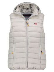 Geographical Norway Kamizelka pikowana "Vatikolor" w kolorze jasnoszarym rozmiar: L. Szare kamizelki damskie Geographical Norway, l, bez wzorów, bez kaptura. Za 127.35 zł.