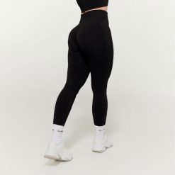 Legginsy damskie fitness bezszwowe FLO. Szare legginsy damskie GYMBEAM, m, bez wzorów, z elastanu, do biegania. Za 110.90 zł.