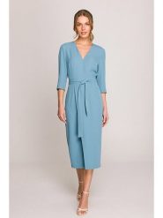 Stylove Sukienka w kolorze błękitnym rozmiar: L. Niebieskie sukienki damskie Stylove, bez wzorów, z tkaniny, bez ramiączek. Za 300.08 zł.