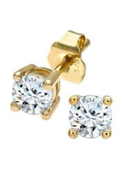 Revoni Złote kolczyki-wkrętki z diamentami rozmiar: onesize. Żółte kolczyki damskie Revoni, z diamentem, złote. Za 3,320.96 zł.