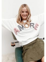 More & More Bluza w kolorze białym rozmiar: 38. Białe bluzy damskie More & More, bez wzorów, bez kaptura. Za 195.06 zł.