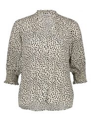 ONLY Bluzka w kolorze kremowo-czarnym rozmiar: S. Brązowe bluzki damskie Only, s, bez wzorów, z wiskozy, bez kołnierzyka, bez ramiączek. Za 93.07 zł.