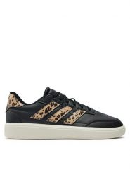 Adidas Sneakersy Courtblock IH0045 Czarny. Czarne obuwie sportowe damskie Adidas, ze skóry, bez zapięcia. Za 169.99 zł.