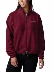 Columbia Bluza polarowa "Brushy Bay" w kolorze czerwonym rozmiar: S. Czerwone bluzy damskie Columbia, s, bez wzorów, z polaru, bez kaptura. Za 159.95 zł.