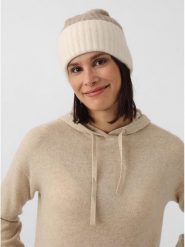 Zwillingsherz Kaszmirowa czapka beanie w kolorze beżowym rozmiar: onesize. Brązowe czapki damskie Zwillingsherz, bez wzorów, z kaszmiru. Za 197.63 zł.