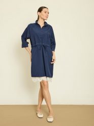 BGN Sukienka w kolorze granatowym rozmiar: 34. Niebieskie sukienki damskie BGN, bez wzorów, z koronki, bez ramiączek. Za 130.99 zł.