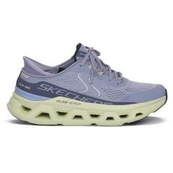 Buty do biegania damskie Skechers Blmt Glide Step. Niebieskie obuwie sportowe damskie Skechers, z materiału, bez zapięcia, do biegania. Za 589.00 zł.