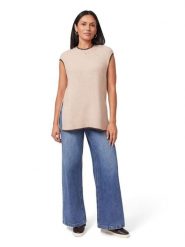 Scotch & Soda Bezrękawnik w kolorze beżowym rozmiar: L. Brązowe swetry klasyczne damskie Scotch & Soda, l, ze splotem, bez kołnierzyka. Za 130.19 zł.