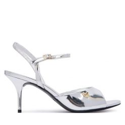 Sandały LOVE MOSCHINO. Szare sandały damskie Love Moschino, bez wzorów, bez obcasa, na szpilce, bez zapięcia. Za 929.99 zł.