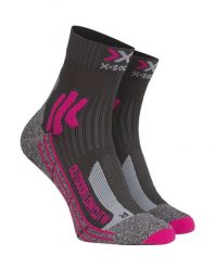 Skarpety trekkingowe damskie X-Socks Trek Outdoor Low Cut 4.0. Czerwone skarpetki damskie X Socks, bez wzorów, z materiału. Za 60.00 zł.