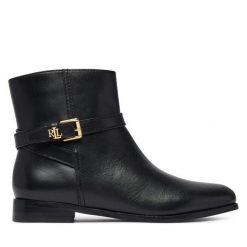 Botki LAUREN RALPH LAUREN. Czarne botki damskie Lauren Ralph Lauren, bez obcasa, na słupku, bez zapięcia. Za 1,199.00 zł.