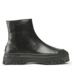 Botki Patrizia Pepe. Czarne botki damskie Patrizia Pepe, bez obcasa, na płaskiej podeszwie, bez zapięcia. Za 1,249.00 zł.