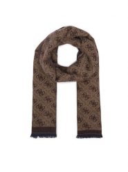 Guess Szalik AM9665 POL03 Brązowy. Brązowe szaliki damskie Guess, z aplikacjami, z poliesteru. Za 234.99 zł.