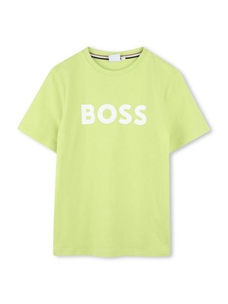 BOSS T-Shirt J52030 D Zielony Regular Fit. Zielone t-shirty i koszulki chłopięce Boss, bez wzorów, z bawełny, bez kołnierzyka, bez ramiączek. Za 129.99 zł.