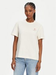 Mustang T-Shirt Floris 1016141 Écru Relaxed Fit. T-shirty damskie Mustang, xs, bez wzorów, z bawełny, bez kołnierzyka. Za 89.99 zł.