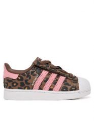 Adidas Sneakersy Superstar II Comfort Closure Elastic Lace KK2125 Brązowy. Brązowe buty sportowe dziewczęce Adidas, ze skóry, bez zapięcia. Za 279.99 zł.
