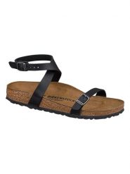 Birkenstock Sandały "Daloa" w kolorze czarnym rozmiar: 40. Czarne sandały damskie Birkenstock, bez wzorów, z otwartym noskiem, bez obcasa, bez zapięcia. Za 324.95 zł.