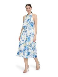 Vera Mont Sukienka w kolorze kremowo-błękitnym rozmiar: 42. Brązowe sukienki damskie Vera Mont, bez wzorów, bez ramiączek. Za 260.99 zł.