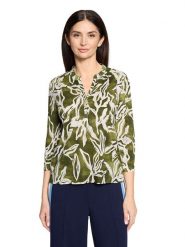 CARTOON Bluzka w kolorze zielono-kremowym rozmiar: 38. Zielone bluzki damskie Cartoon, bez wzorów, bez kołnierzyka, bez ramiączek. Za 126.99 zł.