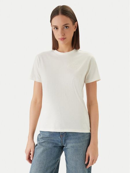 HUGO T-Shirt Damacia_7 50561233 Écru Regular Fit. Białe t-shirty damskie Hugo, m, bez wzorów, bez kołnierzyka. Za 319.99 zł.