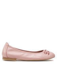 Caprice Baleriny 9-22102-42 Różowy. Czerwone balerinki damskie Caprice, bez wzorów, ze skóry. Za 215.99 zł.