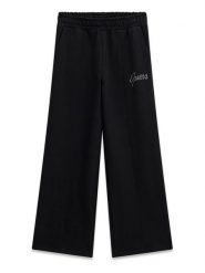 Guess Spodnie dresowe J6YB02 K4416 Czarny Regular Fit. Czarne spodnie dresowe dziewczęce Guess, z aplikacjami, z bawełny. Za 174.99 zł.