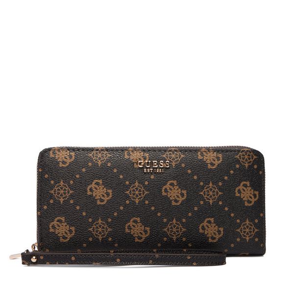 Portfel Guess. Brązowe portfele damskie Guess, z aplikacjami. Za 299.99 zł.