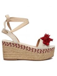 Liu Jo Espadryle Bali 02 SA6085 T6948 Kremowy. Białe espadryle damskie Liu Jo, bez wzorów, z materiału, bez obcasa. Za 519.99 zł.