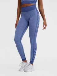 Damskie legginsy Hummel MT Shine Seamless. Niebieskie legginsy damskie Hummel, xs, bez wzorów, z materiału. Za 216.00 zł.