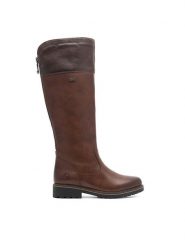 Remonte Kozaki R6581-22 Brązowy. Brązowe kozaki damskie Remonte, ze skóry, bez obcasa, na płaskiej podeszwie, bez zapięcia. Za 495.00 zł.